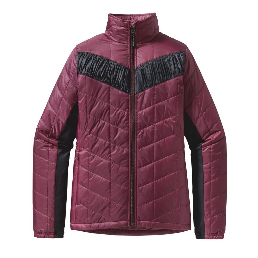 Patagonia City Scamper Puffer Jacket Burgundy Black Women's Small Gorpcore EUC